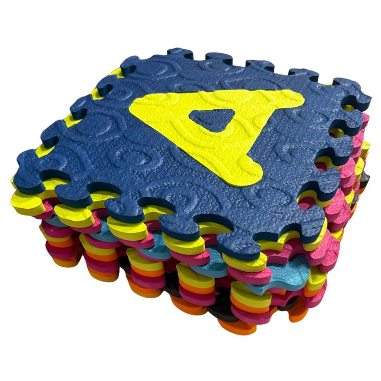 B Toys Alphabet Floor Mat (26 Interlocking & Removable Foam Tiles)