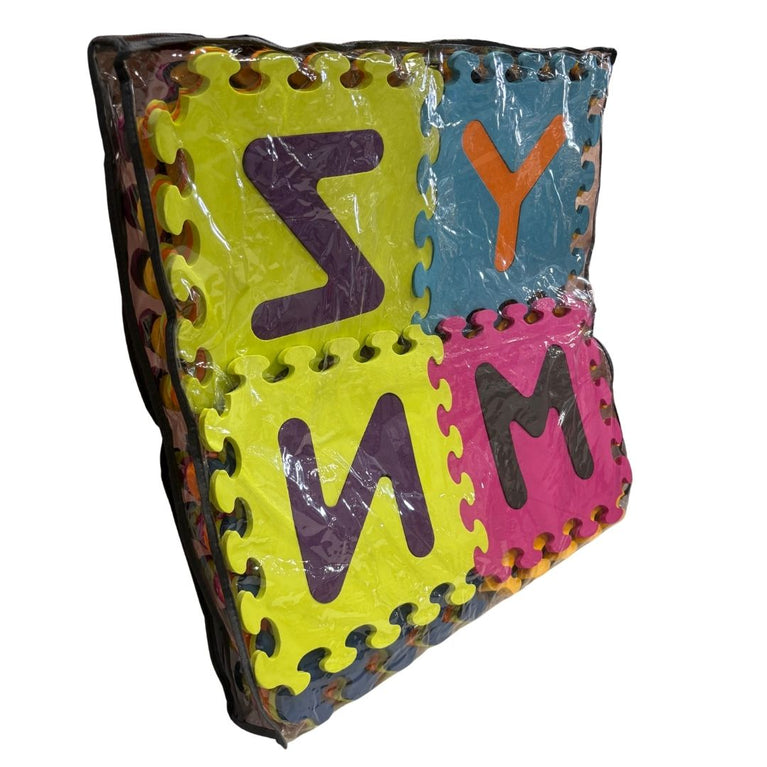 B Toys Alphabet Floor Mat (26 Interlocking & Removable Foam Tiles)