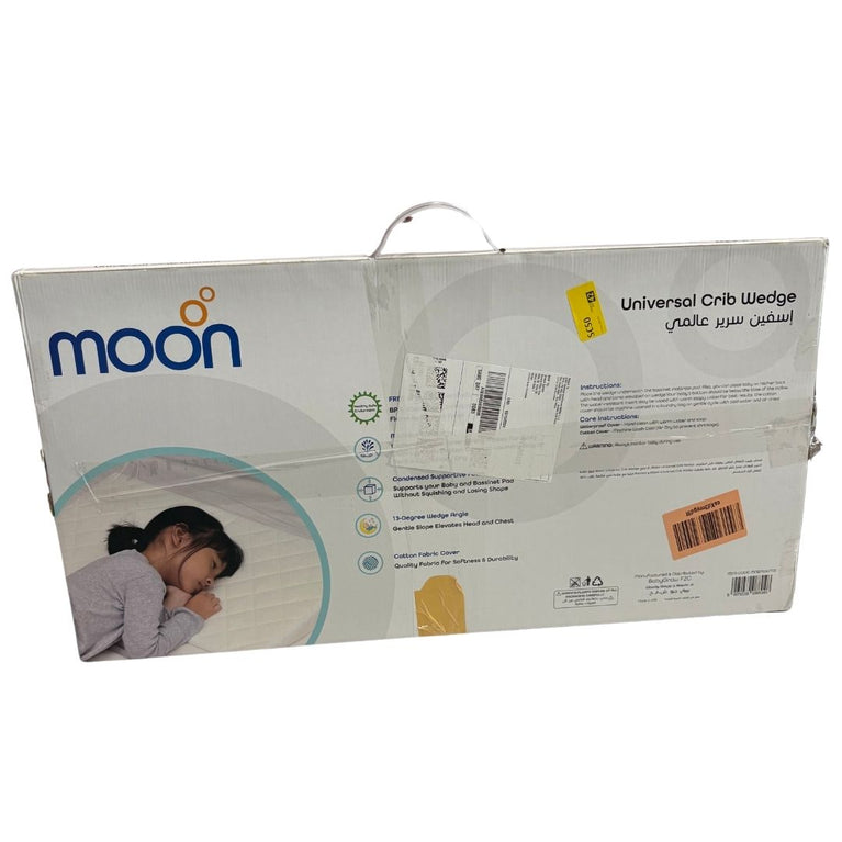 Moon Organic Universal Crib Wedge Pillow - White