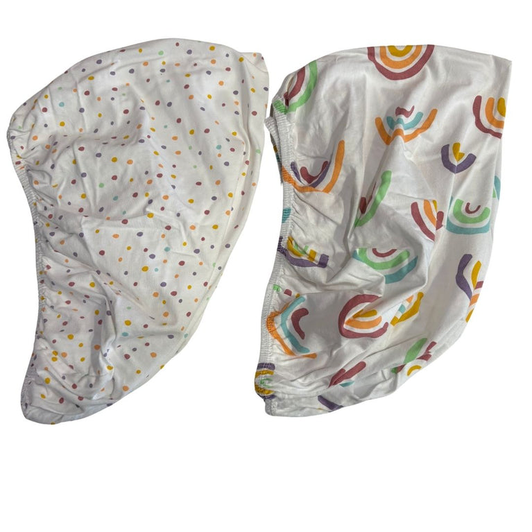 Snuz SnuzPod Crib Fitted Sheets Pack of 2 - Colour Rainbow