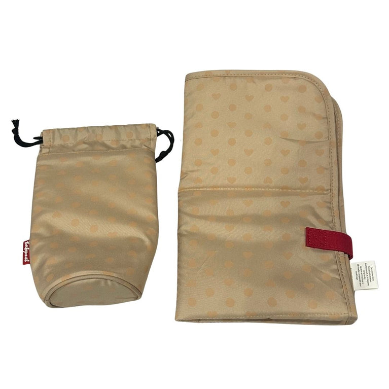 Babymel Backpack Nursery Bag with Bottle Pouch and Changing Mat - Black/Tan