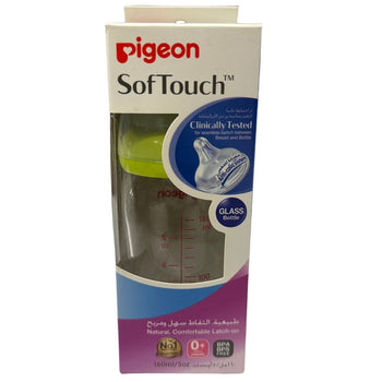 Pigeon SofTouch Wide Neck Nursing Glass Bottle - 160 ml
