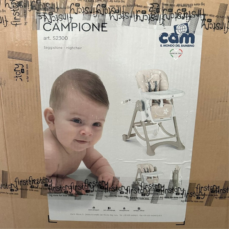 Cam Campione Highchair - Teddy Grey