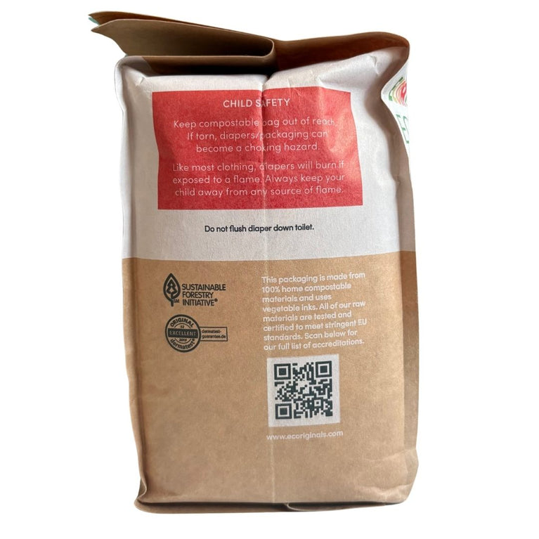 Eco-Friendly Diapers for Newborns Size 1 (Up to 11 Lbs) - 30 Pack