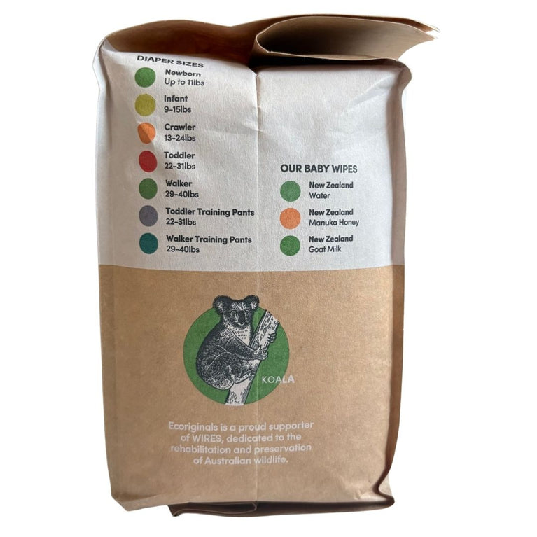 Eco-Friendly Diapers for Newborns Size 1 (Up to 11 Lbs) - 30 Pack
