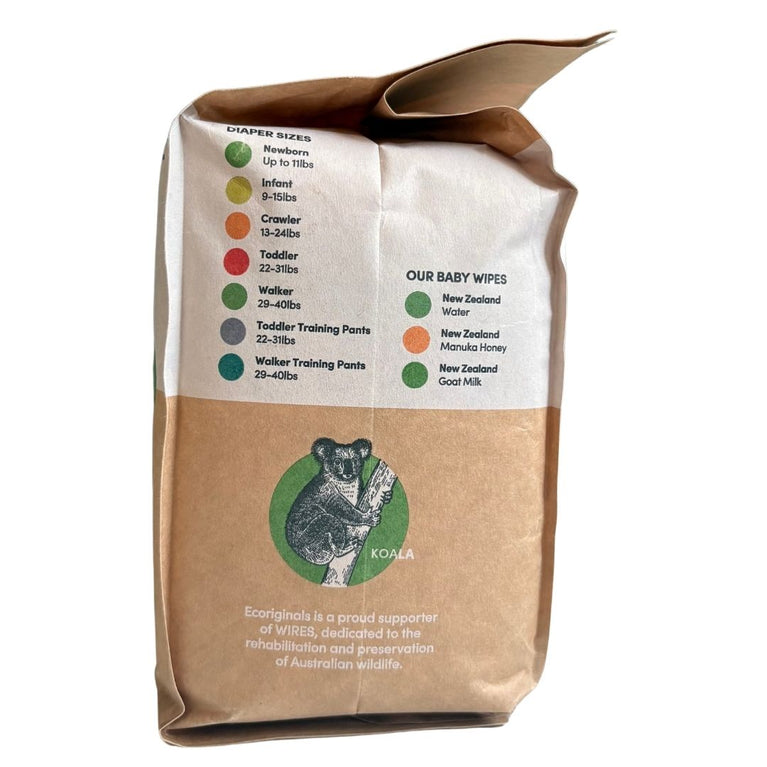 Eco-Friendly Diapers for Newborns Size 1 (Up to 11 Lbs) - 30 Pack