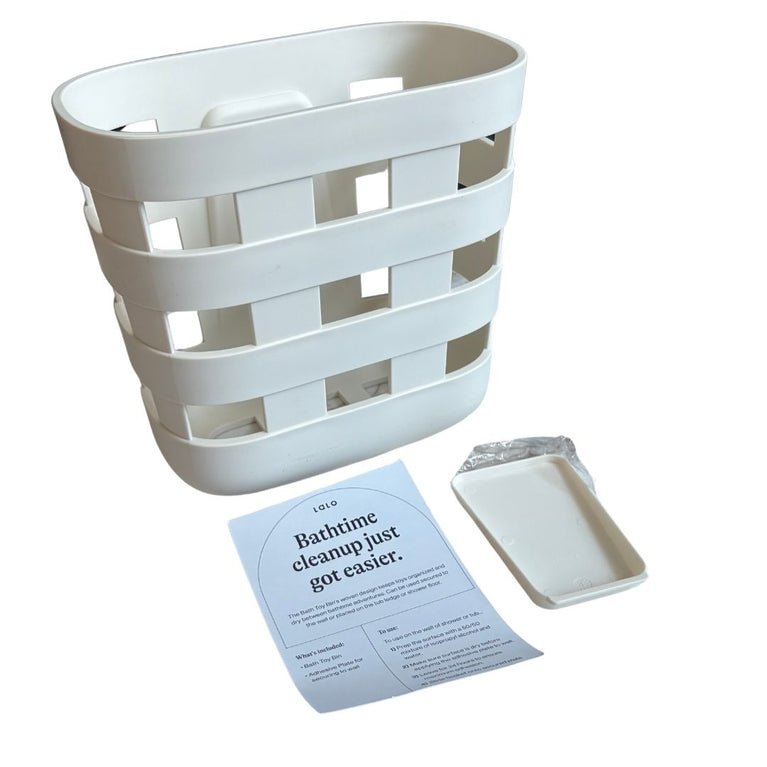 Lalo Bath Toy Bin - White