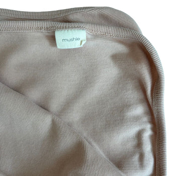 Mushie Ribbed Baby Blanket - Blush