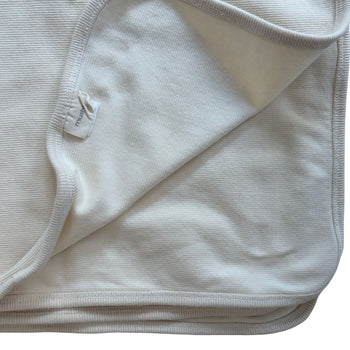 Mushie Ribbed Baby Blanket - Ivory