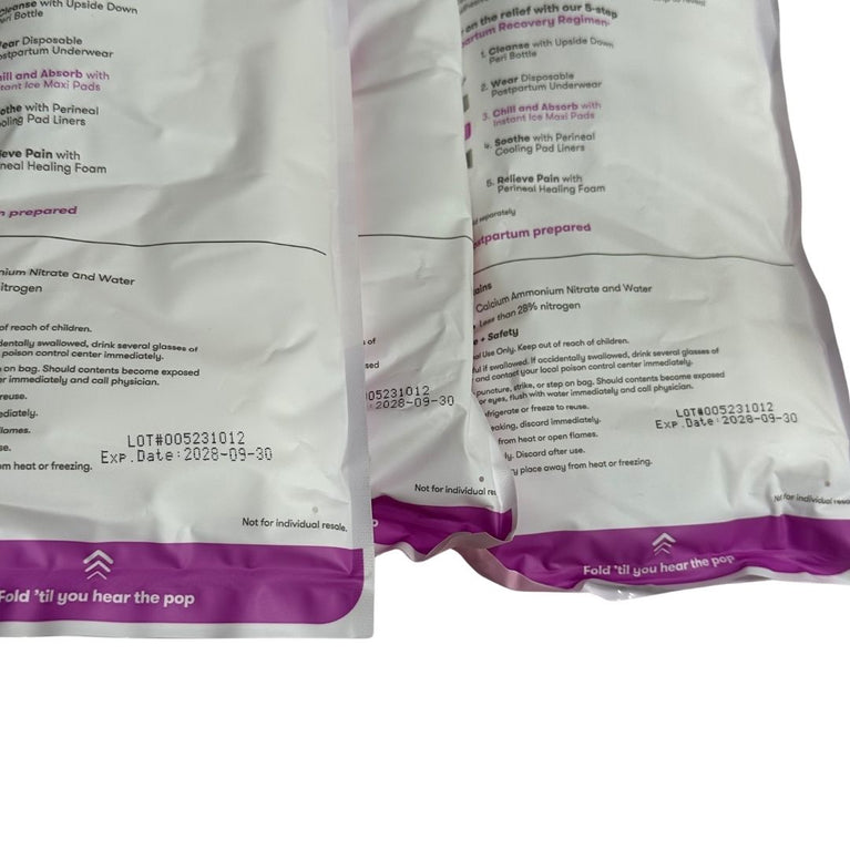 Frida Mom 2-in-1 Postpartum Absorbent Perineal Ice Maxi Pads - Pack of 8