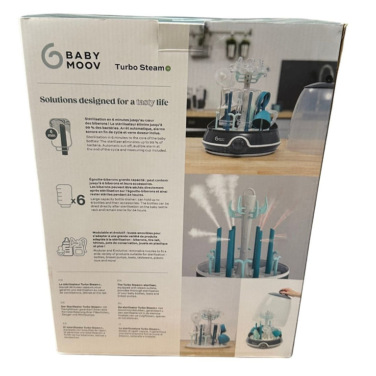 Babymoov 2-in-1 Turbo Electric Steam Sterilizer With Drying Rack