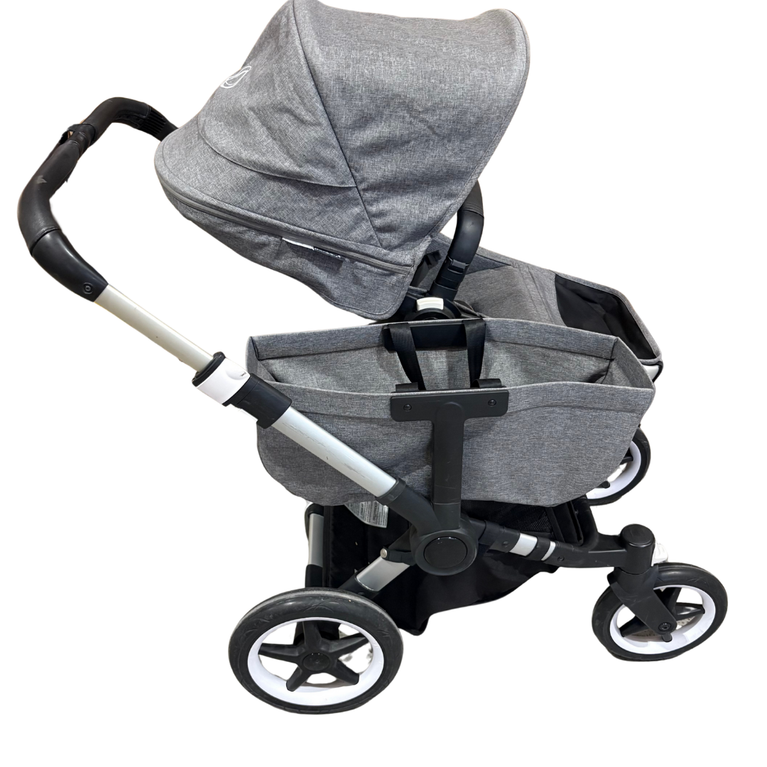 Bugaboo Donkey 3 Mono Seat Stroller with Bassinet Fabric Complete - Grey Melange