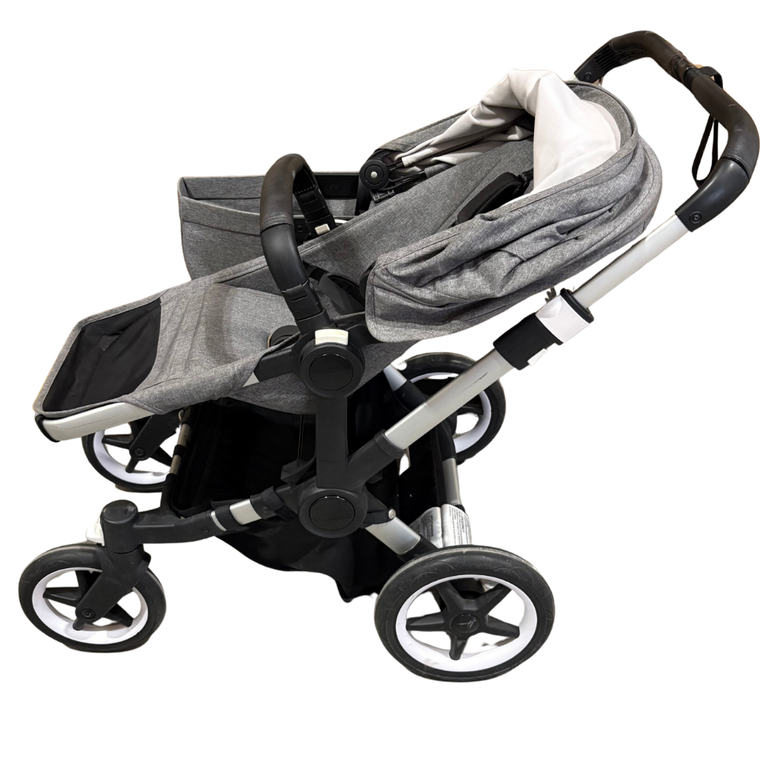 Bugaboo Donkey 3 Mono Seat Stroller with Bassinet Fabric Complete - Grey Melange