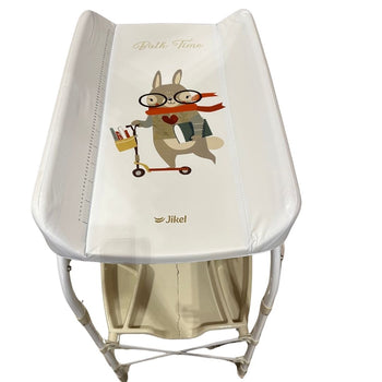 Jikel Ripple Standing Bath & Changing Table - Beige