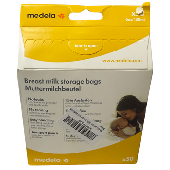 Medela Breast Milk Bags, 6 oz/ 180 ml Pack of 50