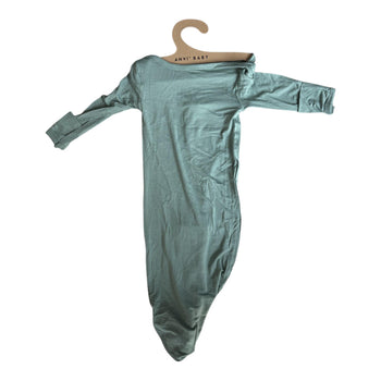 Anvi Baby Organic Cotton Knotted Gown (3-6 months) - Green