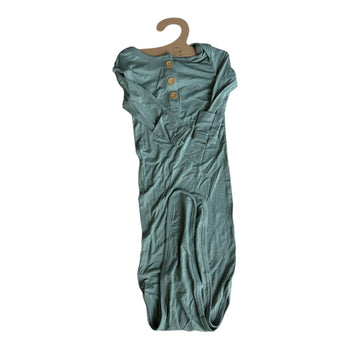 Anvi Baby Organic Cotton Knotted Gown (3-6 months) - Green