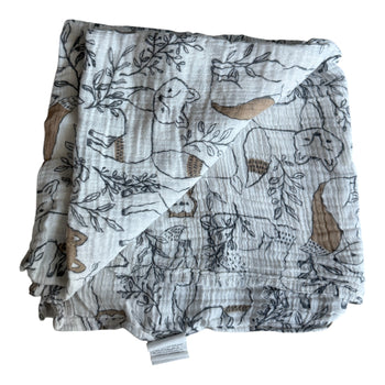 Crane Baby Ezra Single Swaddle Wrap - Woodland