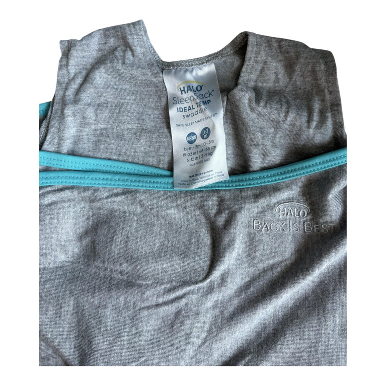 Halo Organic Cotton SleepSack Swaddle 0-3m / 3-5 kg - Heather Grey