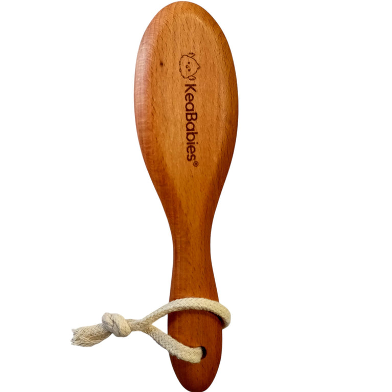 KeaBabies Baby Wooden Soft Hair Brush