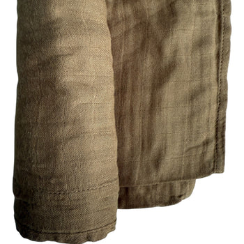 Lulujo Bamboo Muslin Swaddle - Tan
