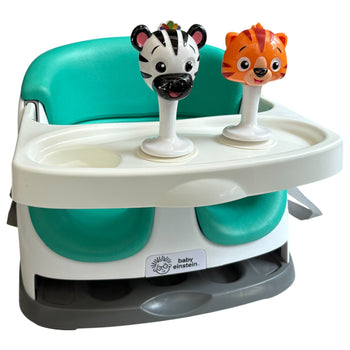 Baby Einstein Dine & Discover Multi-Use Booster Feeding & Floor Activity Seat- Aqua