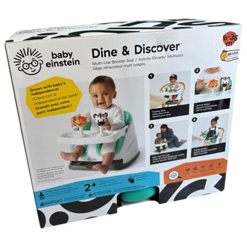 Baby Einstein Dine & Discover Multi-Use Booster Feeding & Floor Activity Seat- Aqua