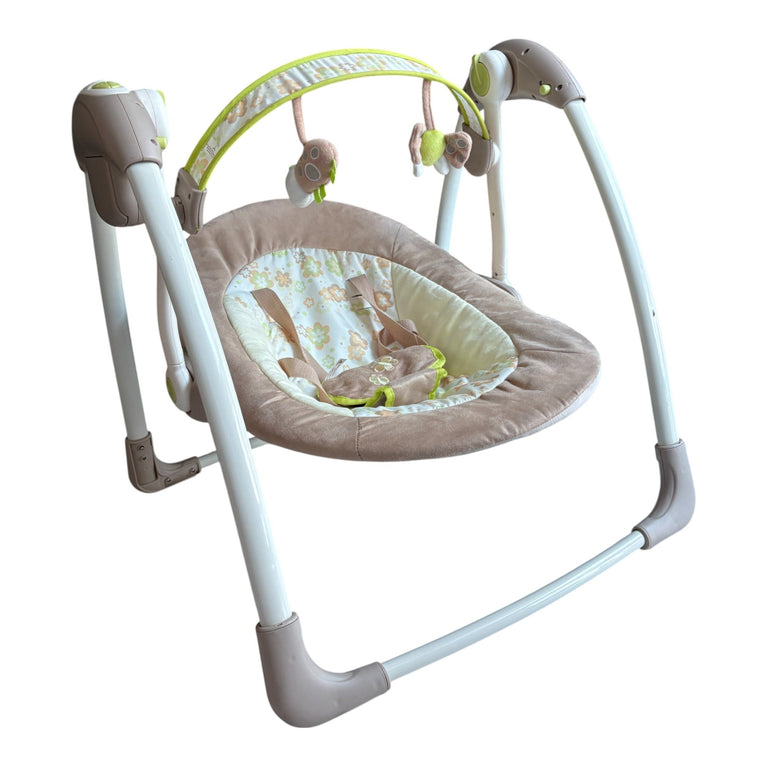 Juniors Glide Electric Baby Swing - Beige / Green