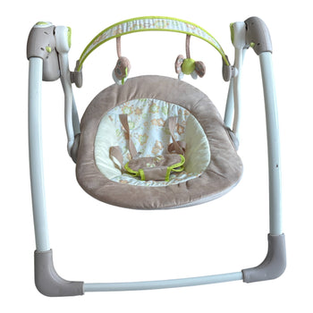 Juniors Glide Electric Baby Swing - Beige / Green
