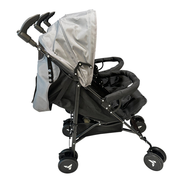 Teknum Double Twin Stroller Fellow - Grey