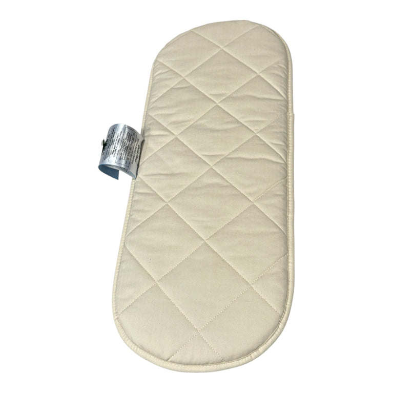 The Little Green Sheep Natural Quilted Moses Basket & Stand-Linen Rice