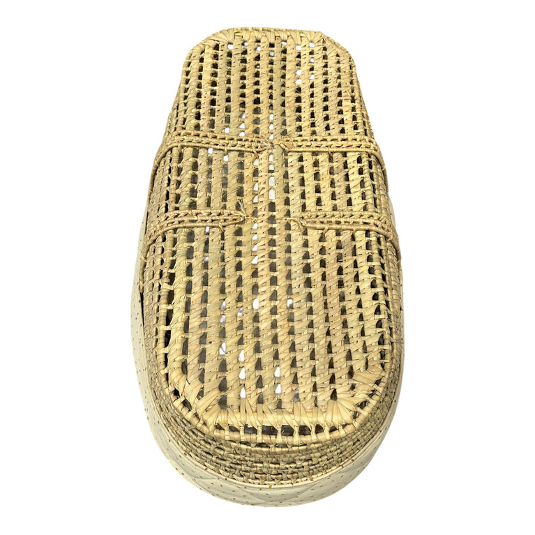 The Little Green Sheep Natural Quilted Moses Basket & Stand-Linen Rice