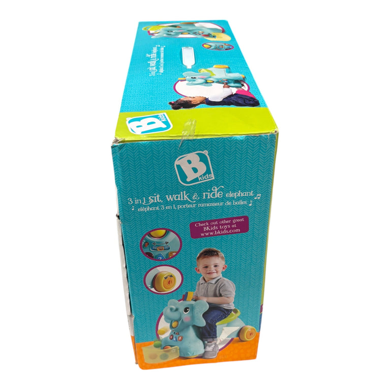 B Kids 3-in-1 Sit, Walk & Ride- Elephant