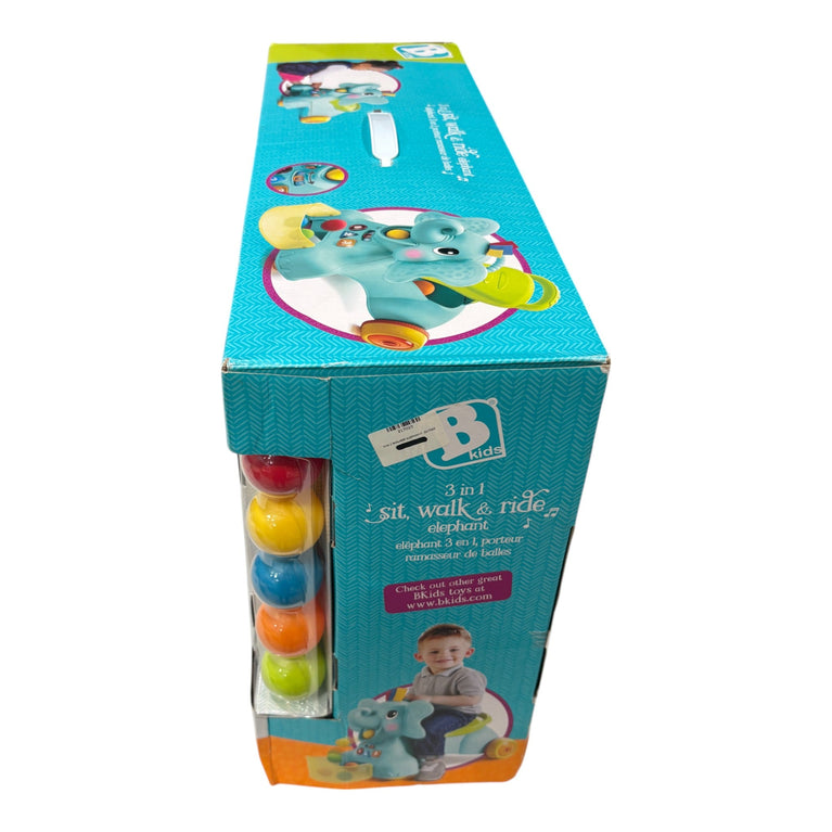 B Kids 3-in-1 Sit, Walk & Ride- Elephant