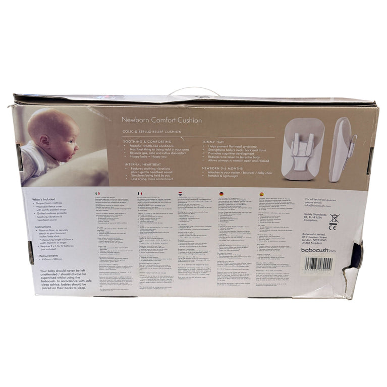 Babocush Newborn Comfort Cushion - Grey / White