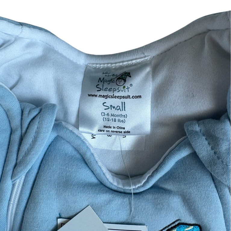 Baby Merlins Magic Sleepsuit Small 3-6 months - Blue