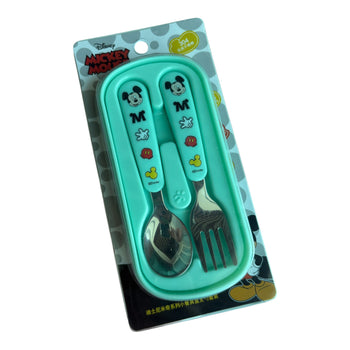 Disney Mickey Mouse - Spoon & Fork Cutlery Set with Case
