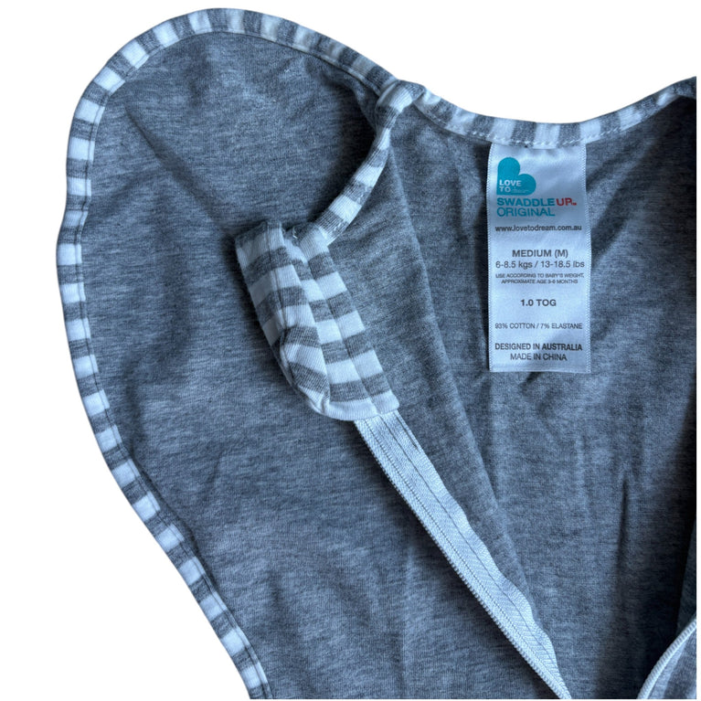 Love To Dream Swaddle Up Original (Medium) - 1.0 TOG - Grey
