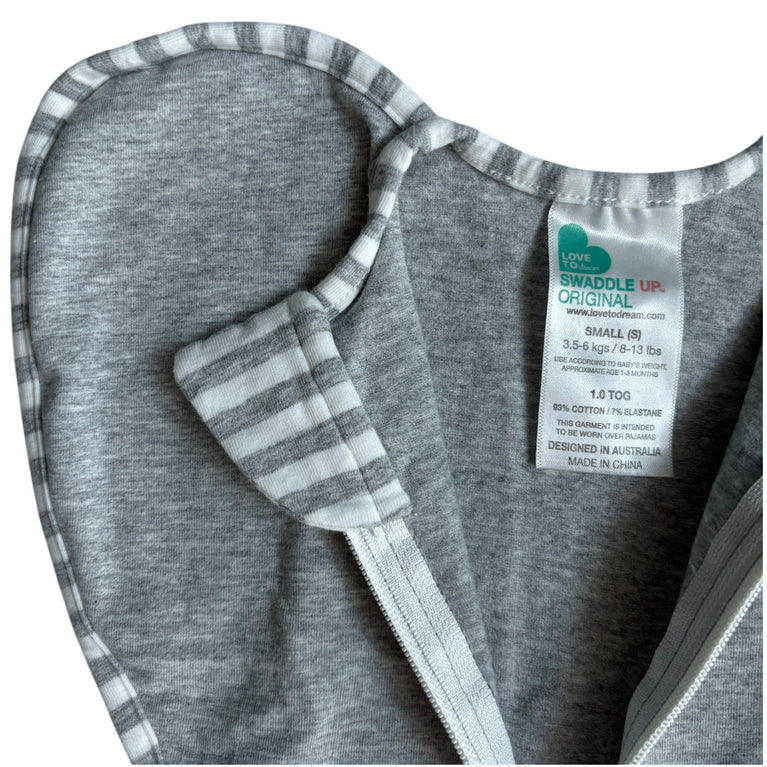 Love To Dream Swaddle Up for Newborn Size (Small) - Original Grey