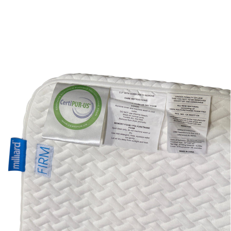 Miiliard Tri-Fold Pack N' Play Mattress for Baby Beds (26 x 38 x 2 in)