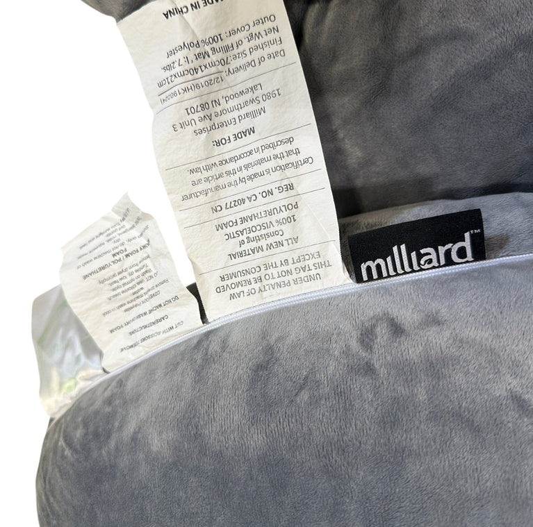 Milliard 54 Inch U-Shaped Memory Foam Body Pillow with Breathable Cover