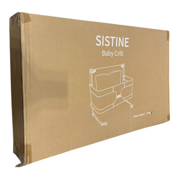 SISTINE Baby Bedside Crib- Grey