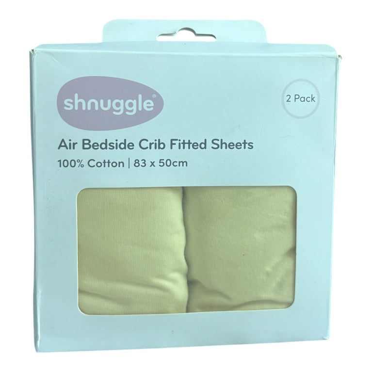 Shnuggle Air Bedside Crib Fitted Sheets (83 x 50 cm) - White