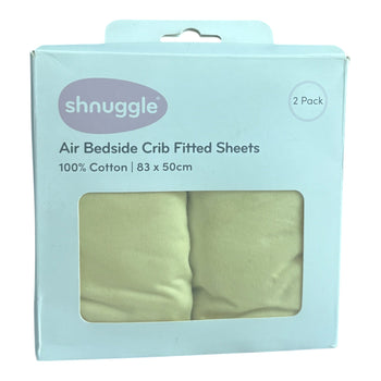 Shnuggle Air Bedside Crib Fitted Sheets (83 x 50 cm) - White
