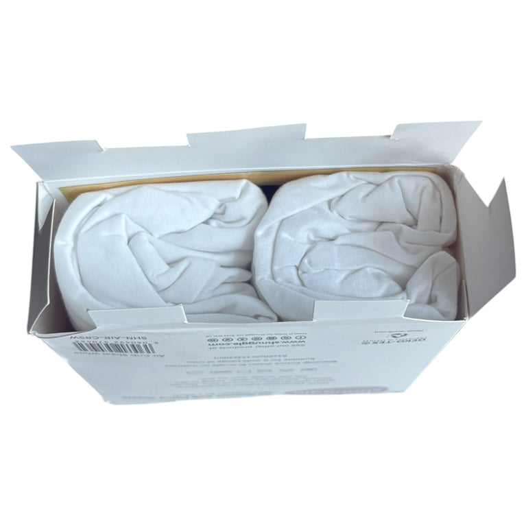 Shnuggle Air Bedside Crib Fitted Sheets (83 x 50 cm) - White