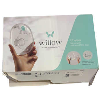 Willow 360 Breast Pump Flanges, Breast Shields (24mm) - Pack of 2