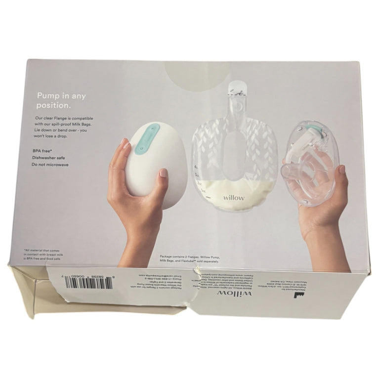 Willow 360 Breast Pump Flanges, Breast Shields (24mm) - Pack of 2