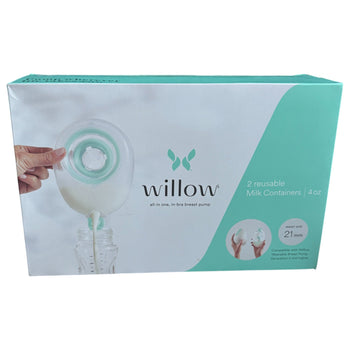 Willow 360 Reusable 4 oz Breast Milk Containers (21mm Flange) - Pack of 2