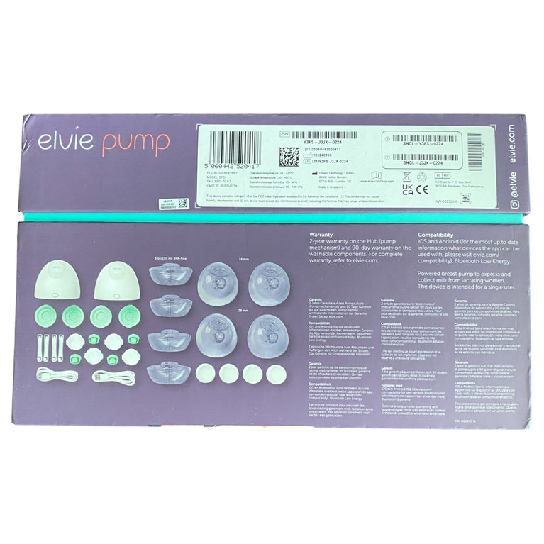 Elvie Double Electric Wearable Hands Free Breast Pump with Elvie Catch Breast Milk Silicone Cups