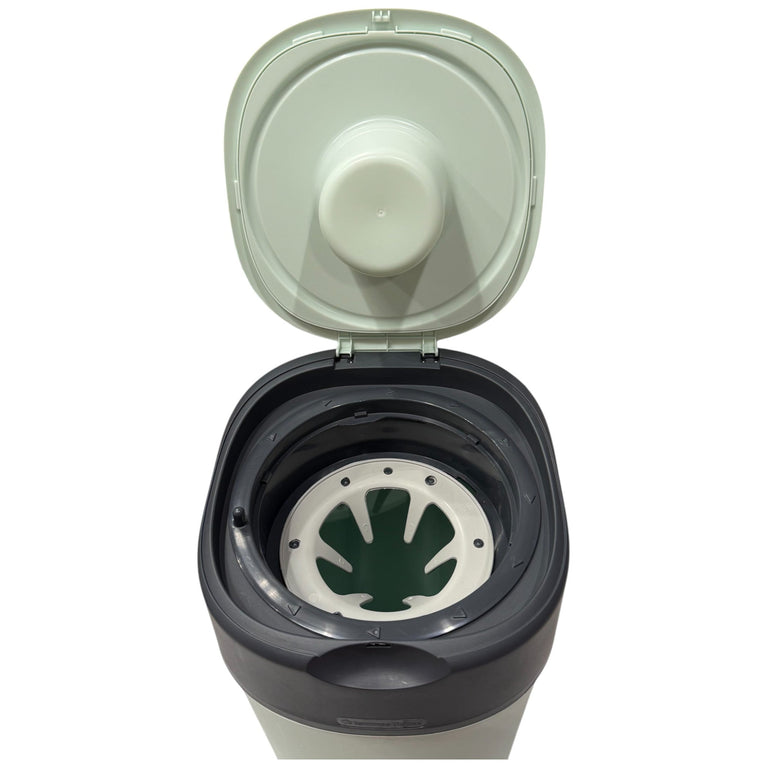 Tommee Tippee Twist & Click Advanced Nappy Disposal Bin - Mint Green & Grey